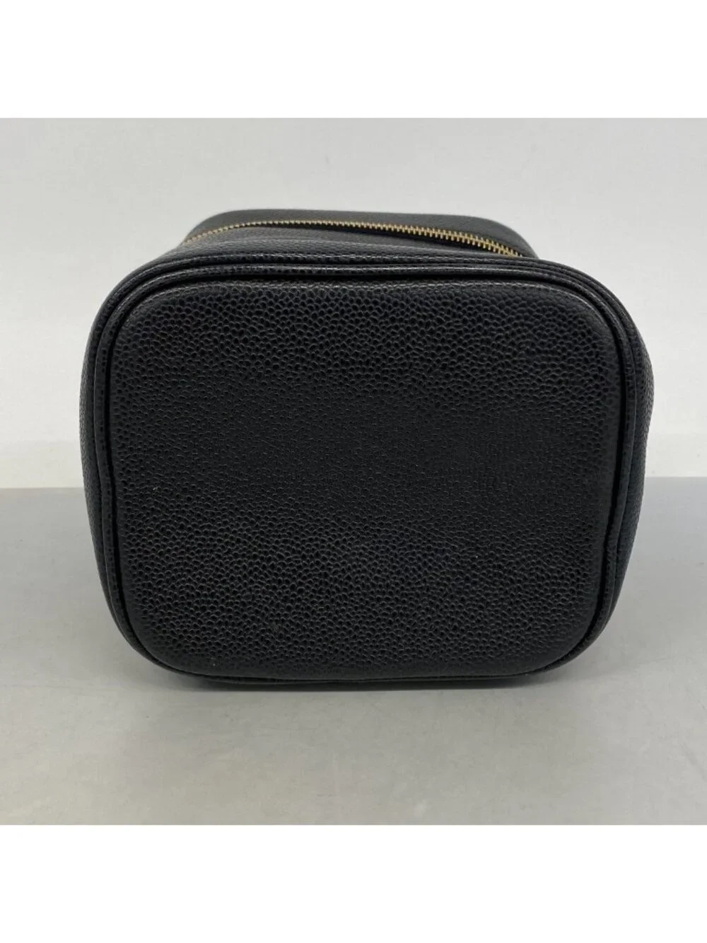 Chanel Vanity Bag Caviar Leather Black Gold